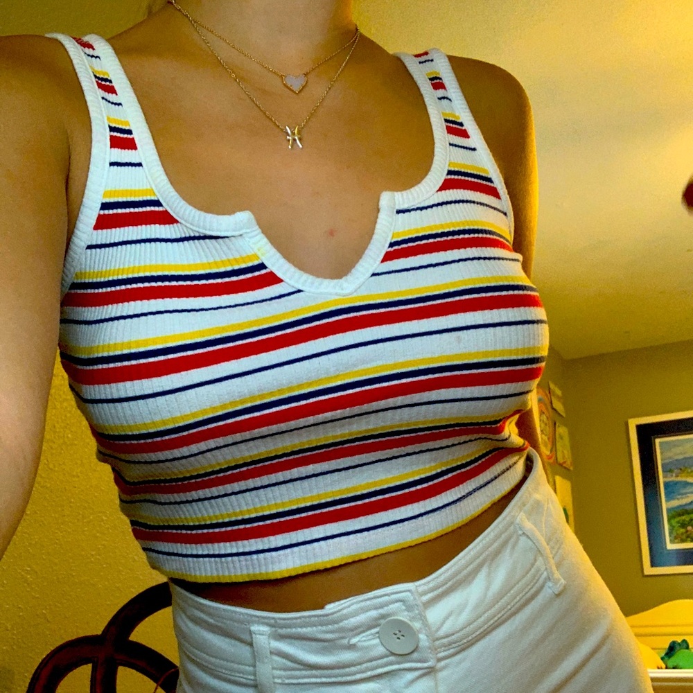 PacSun size XS (fits a S) striped cropped tank!